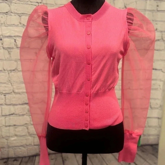 AARON & AMBER HOT PINK SWEATER - Picture 1 of 9